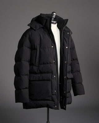 Herno Functional Waterproof Quilted Long Puffer Coat Black 6361