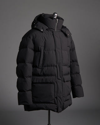 Herno Functional Waterproof Quilted Long Puffer Coat Black 6363