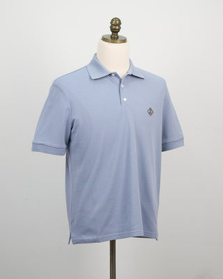 Herno Cotton Pique Short Sleeve Polo With H Logo Gunmetal 1281