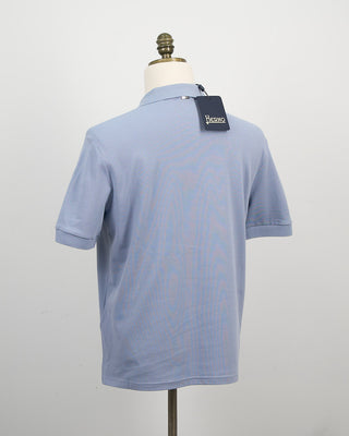 Herno Cotton Pique Short Sleeve Polo With H Logo Gunmetal 1282
