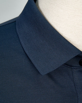 Herno Jersey Knit Short Sleeve Polo Navy 1426