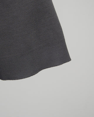 Herno Jersey Knit Short Sleeve Polo Anthracite 1295