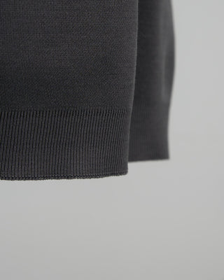 Herno Jersey Knit Short Sleeve Polo Anthracite 1298