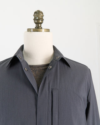 Herno Technical Woven Shirt Jacket Anthracite 0 6