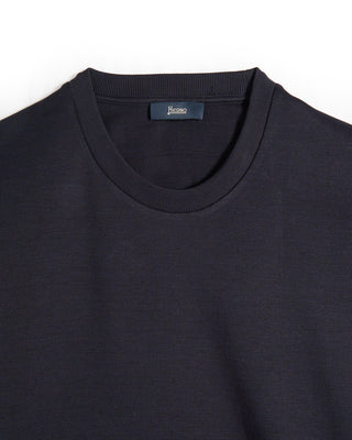 Herno Jersey Knit Effect T Shirt Navy 5 8324
