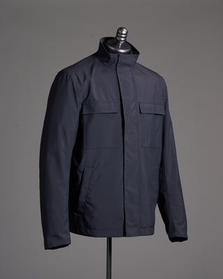 Herno Waterproof Unlined Rain Jacket Navy 1 7638