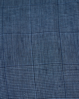 Herno Linen Prince Of Wales Jacket With Buttons Blue 148
