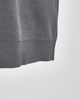 Herno Jersey Knit Short Sleeve Crew Neck T Shirt Anthracite 1680