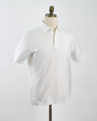 Herno Jersey Knit Short Sleeve Polo White 1597