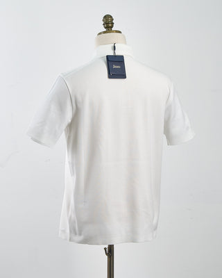 Herno Jersey Knit Short Sleeve Polo White 1598