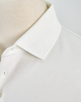 Herno Jersey Knit Short Sleeve Polo White 1601