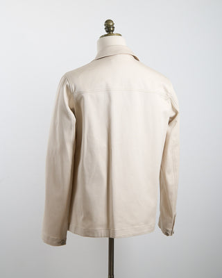 Herno Cotton Stretch Twill Jacket With Patch Pockets And Buttons Ivory 1224
