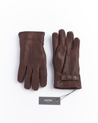 Hestra Deerskin Lambsfur Lined Winter Glove Brown fw23