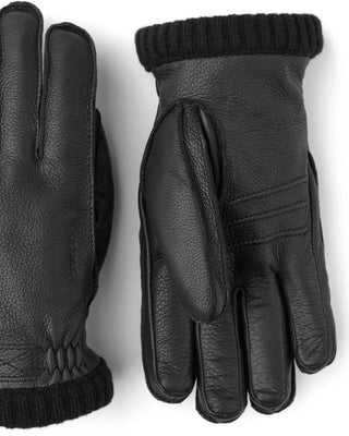 Hestra Black Deerskin Tore Primaloft Insulated Winter Gloves Black FW23