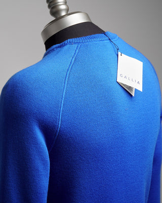 Gallia 100% Worsted Merino Wool Crewneck Sweater Cobalt Blue  1