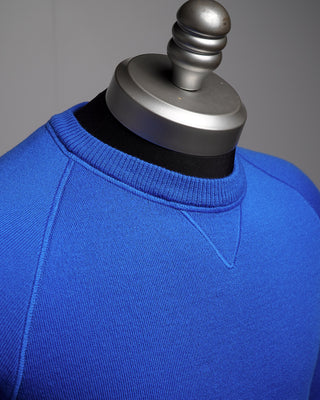 Gallia 100% Worsted Merino Wool Crewneck Sweater Cobalt Blue  4