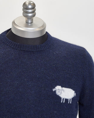 Gallia Alpaca Blend sheepish Navy Crewneck Sweater Navy  1