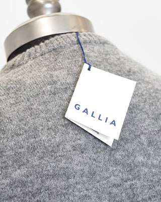 Gallia Alpaca Blend sheepish Grey Crewneck Sweater Grey  6