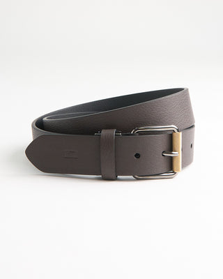 Leyva Cowhide Hammered Leather Belt Brown  1