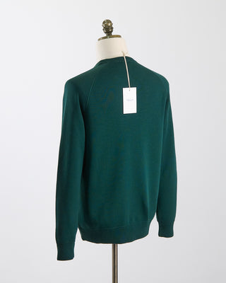 Gallia 100% Worsted Merino Casual Crewneck Sweater Green 133
