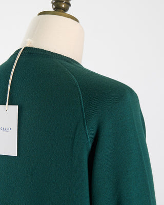 Gallia 100% Worsted Merino Casual Crewneck Sweater Green 134