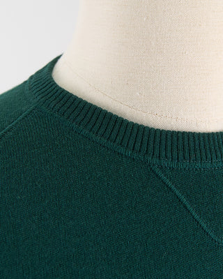 Gallia 100% Worsted Merino Casual Crewneck Sweater Green 136