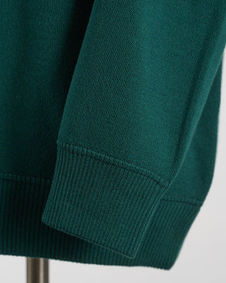 Gallia 100% Worsted Merino Casual Crewneck Sweater Green 137