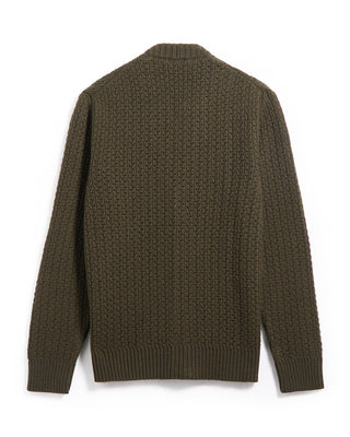 Gallia Broken Cableknit Cardigan Olive 12 5481