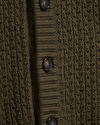 Gallia Broken Cableknit Cardigan Olive 6 5478