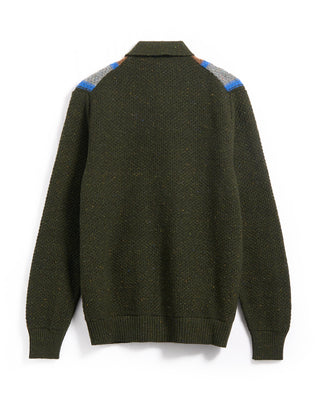 Gallia Bowling Stripe Jacquard Knit Cardigan Shirt Multi 12 5476