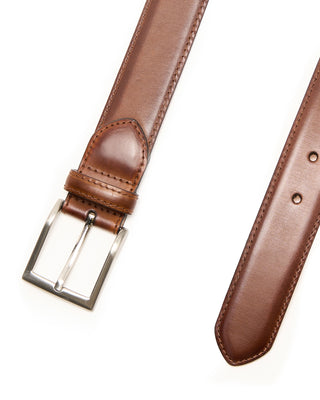 Leyva Feather Edge Cognac Leather Dress Belt Cognac 2 5606