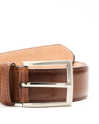Leyva Feather Edge Cognac Leather Dress Belt Cognac 5 5605