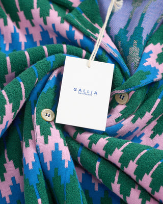 Gallia Kiral Cotton Boucle Jacquard Short Sleeve Button Down Multi 1 5