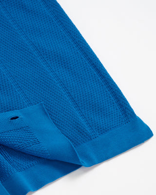 Gallia Farry Multi Links Button Down Short Sleeve Knit Shirt Blue 1 3