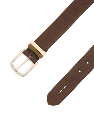 Leyva Nubuck Belt With Contrast Keeper Brown 10331