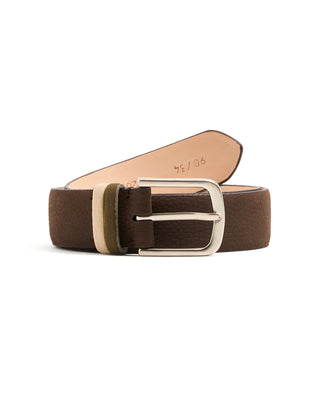 Leyva Nubuck Belt With Contrast Keeper Brown 2 10357