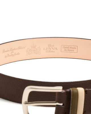 Leyva Nubuck Belt With Contrast Keeper Brown 5 10358