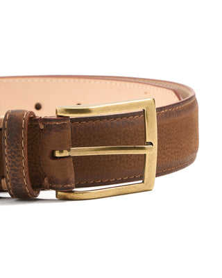 Leyva Burnished Edge Nubuck Belt Tan 11 10342