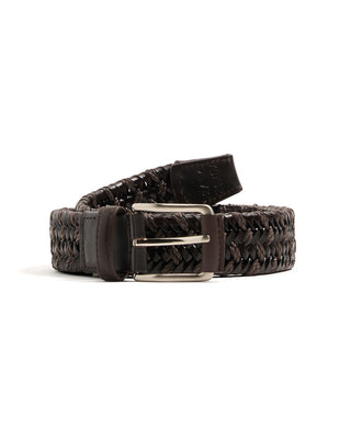 Leyva Cerato Stretch Tubular Braided Belt Chocolate 1 10366