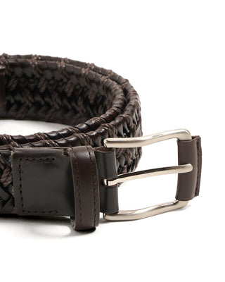 Leyva Cerato Stretch Tubular Braided Belt Chocolate 2 10368