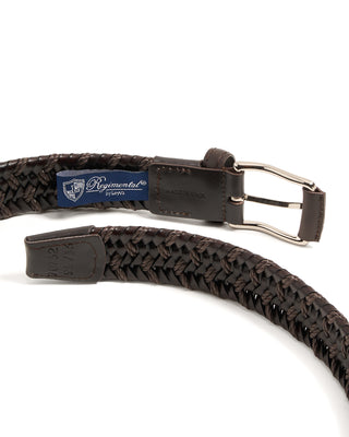 Leyva Cerato Stretch Tubular Braided Belt Chocolate 3 10367