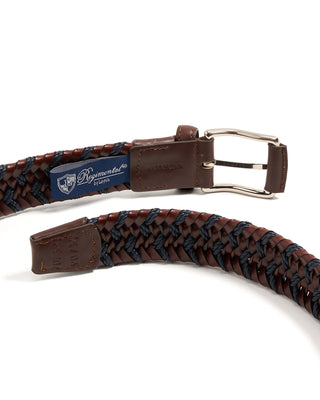 Leyva Cerato Stretch Tubular Braided Belt Brown  Navy 3 10369
