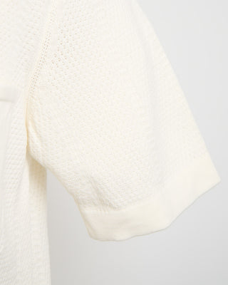 Gallia Farry Multi Links Short Sleeve Knit Overshirt Cream 1637