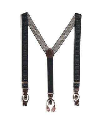 Leyva Black Elastic Suspenders Black 4 10430
