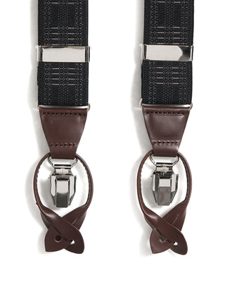Leyva Black Elastic Suspenders Black 9 10432