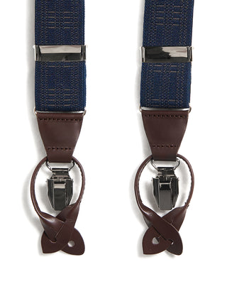 Leyva Navy Elastic Suspenders Navy 2 10429