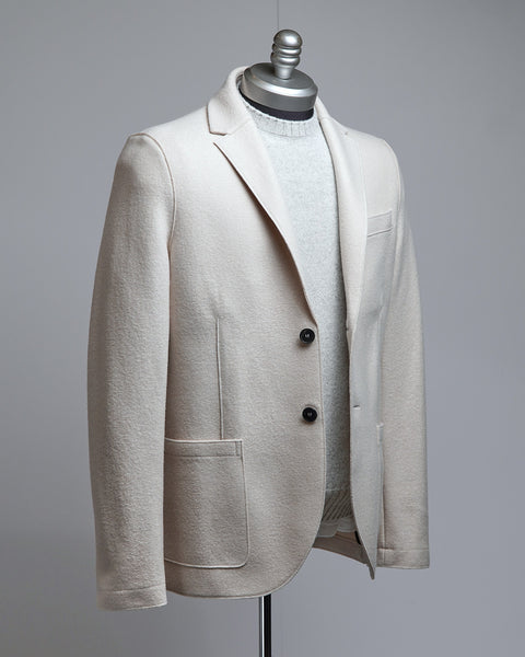 ボトムスその他 Harris Wharf London Ivory Double-Breasted Blazer 242F3LXCRE2650_Harris_Wharf_Lo