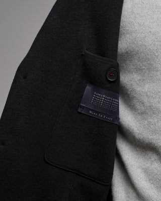 Harris Wharf London 2 Button Tencel Moleskin Soft Jacket Black  7