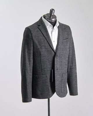 Prince Of Wales Stretch Knit Sweater Jacket