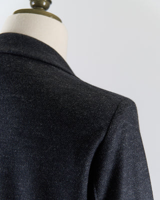 Harris Wharf London Luxury Vitale Barberis Pindot Stretch Knit Sweater Jacket Anthracite 2672 6